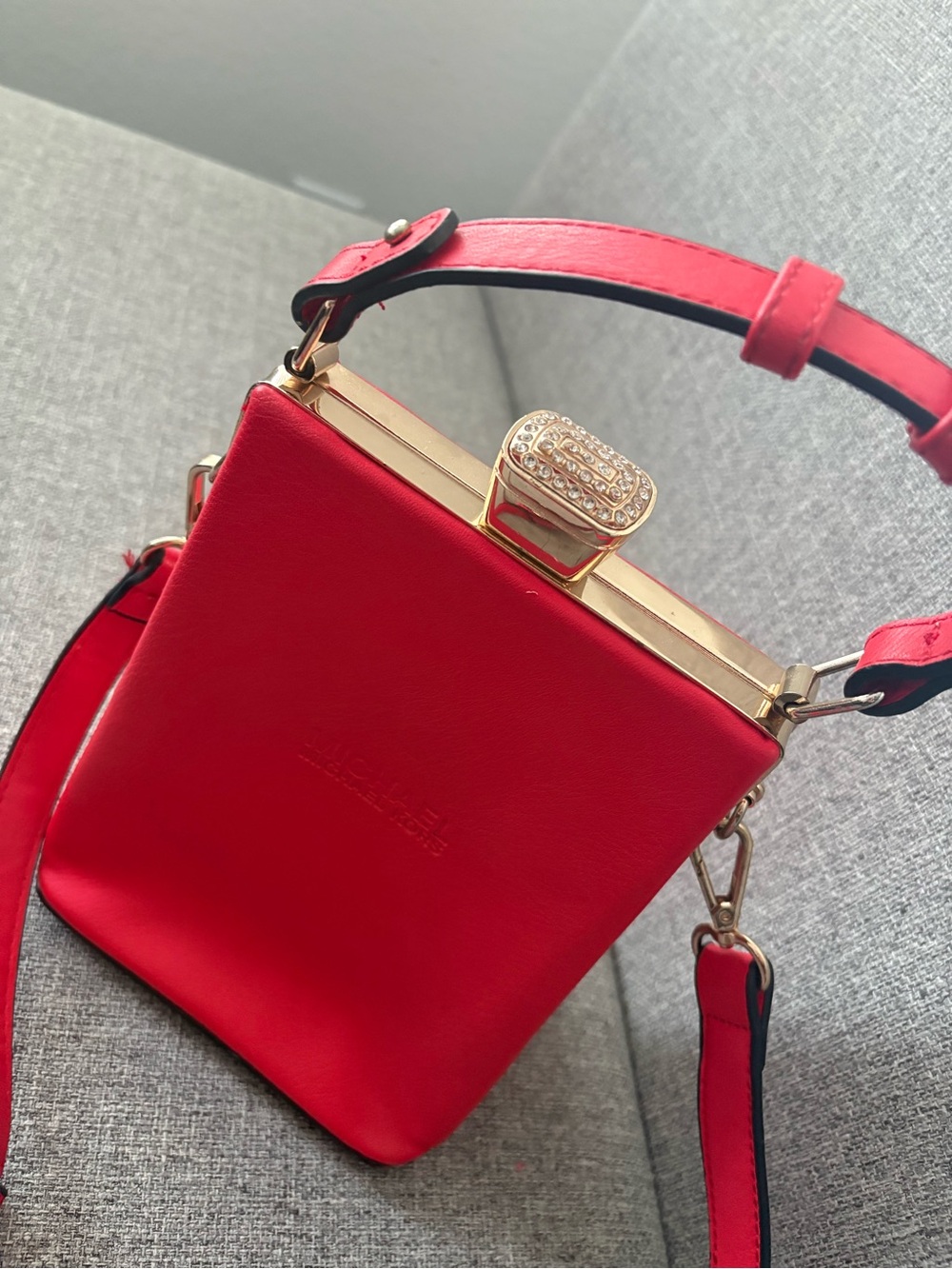 Michael Kors Red Leather Crossbody Bag - Picture 2 of 7